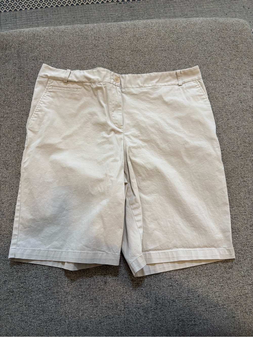 Talbots Light Cream Chino Bermuda Shorts